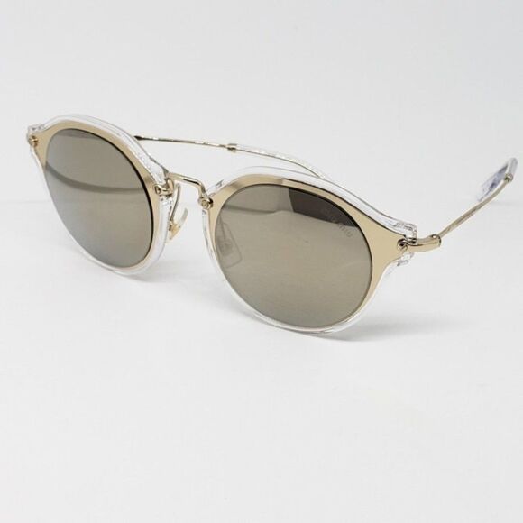 Miu Miu Round Metal Sunglasses Frame Gold - Picture 3 of 6